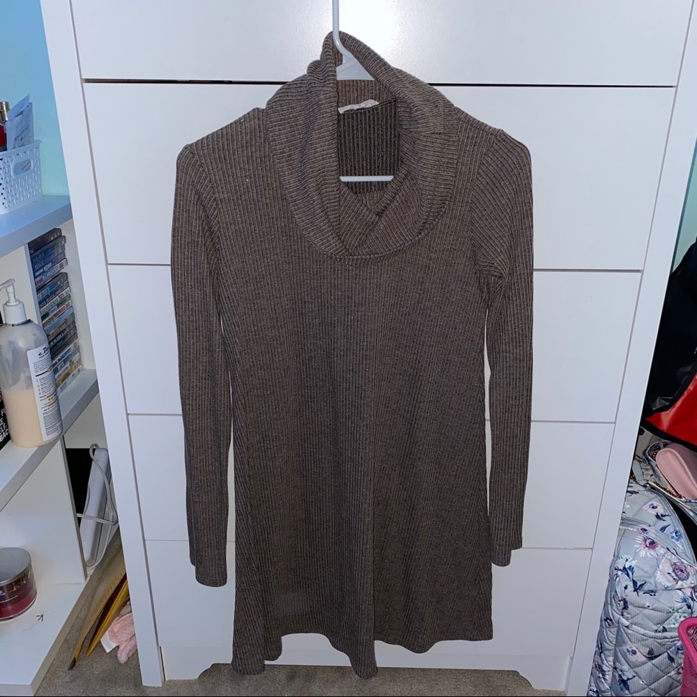 turtle neck sweater dress !!